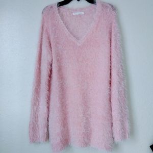 Light pink soft super fuzzy sweater size xs